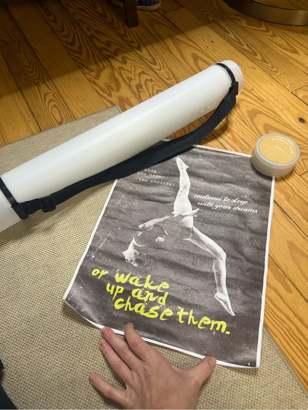 (New) Black and White Gymnastics Motivational Poster on heavy Vinyl & Art tube